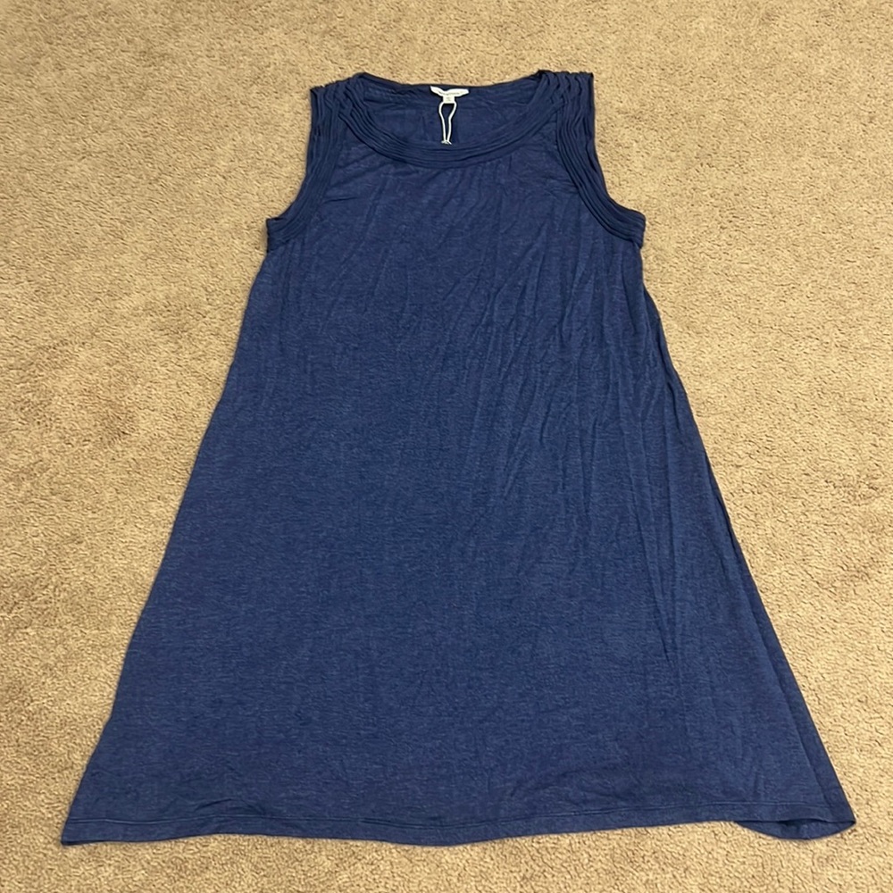 NWT Max Studio Navy Blue Sleeveless Dress Large
